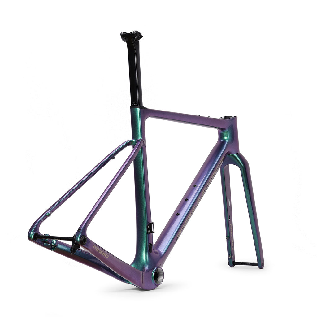 ICAN Graro gravel frame uci approval  fork without bolts 0mm offset seat post TRIAERO